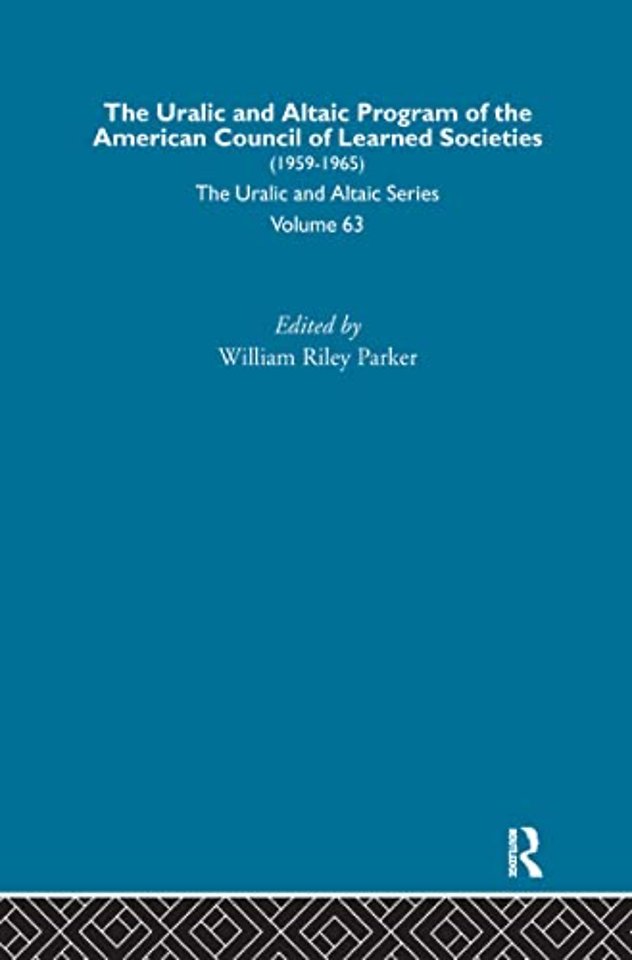 Uralic and Altaic Program of the American Council of Learned Societies