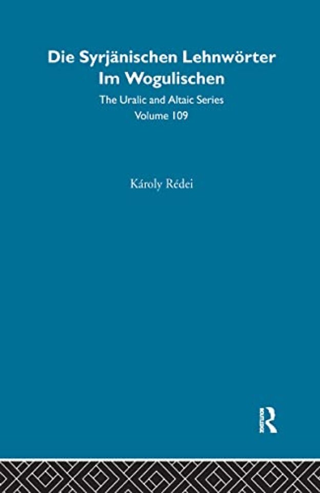 Zyrian Loanwords in Vogul