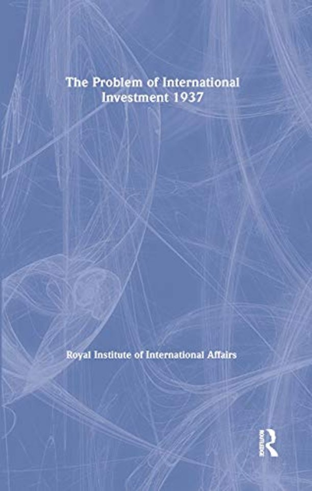 Problem of International Investment 1937