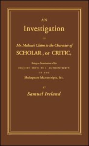 Investigation into Mr. Malone's Claim to Charter of Scholar