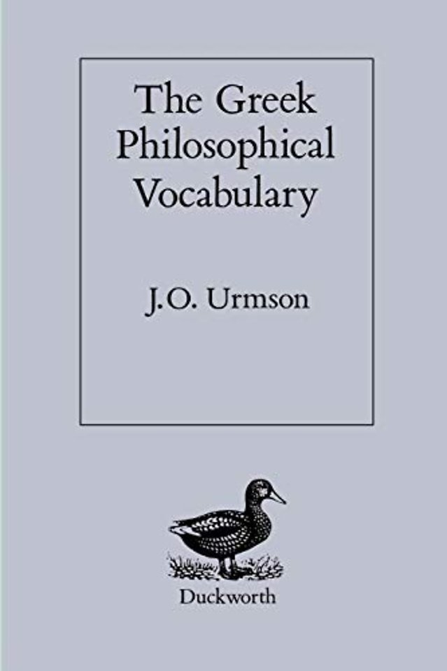 The Greek Philosophical Vocabulary