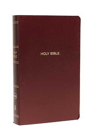 NKJV, Gift and Award Bible, Leather-Look, Burgundy, Red Letter, Comfort Print