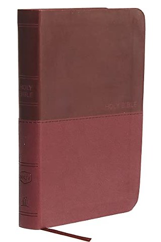 NKJV, Thinline Bible, Compact, Leathersoft, Burgundy, Red Letter, Comfort Print