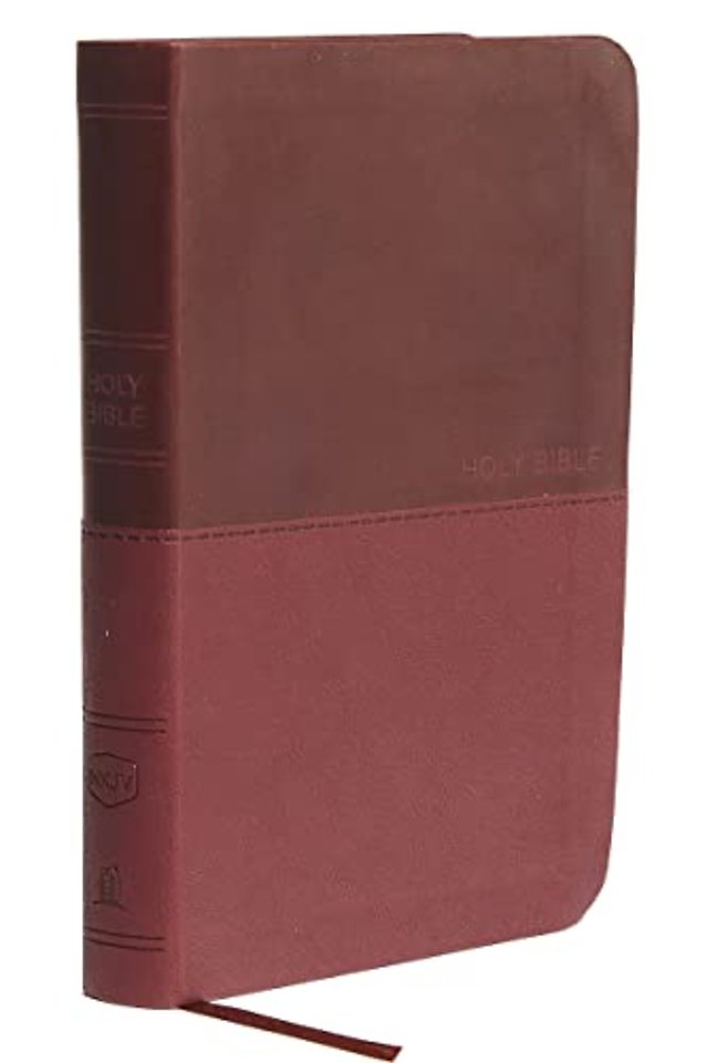 NKJV, Thinline Bible, Compact, Leathersoft, Burgundy, Red Letter, Comfort Print