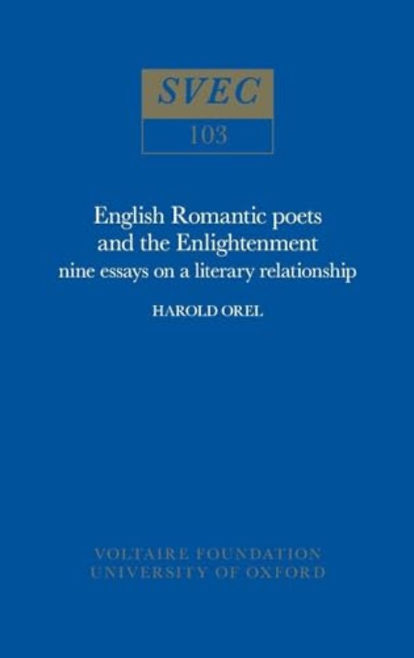 English Romantic Poets and the Enlightenment – nine essays on a literary relationship