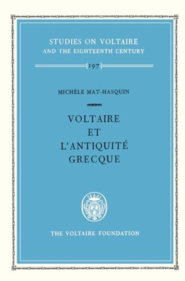 Voltaire et l`antiquité grecque