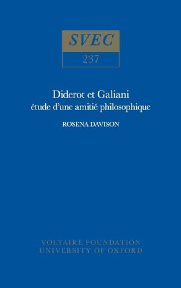 Diderot et Galiani – étude d`une amitié philosophique