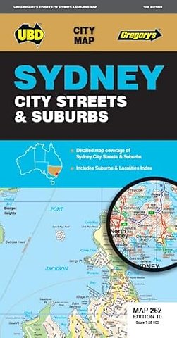 Sydney City Streets & Suburbs Map 262 10th
