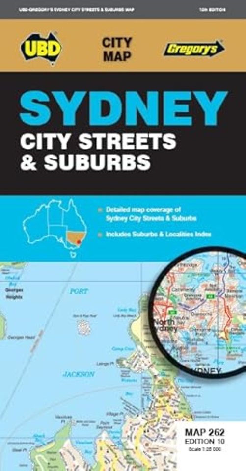 Sydney City Streets & Suburbs Map 262 10th