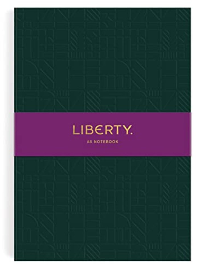 Liberty Dark Green Tudor A5 Embossed Journal