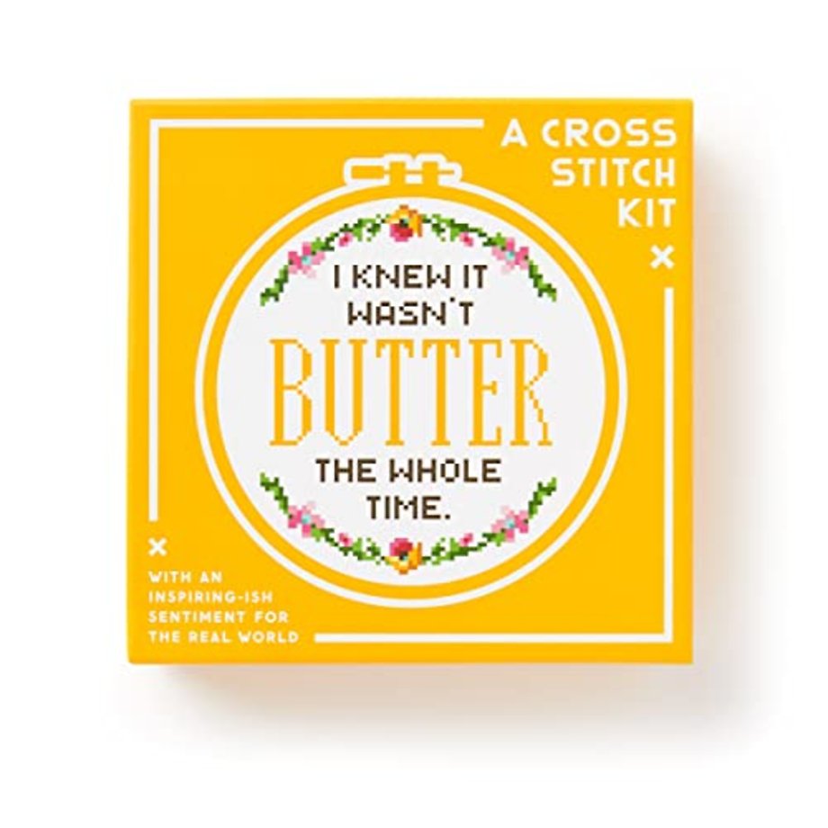 I Knew It Wasn't Butter Cross Stitch Kit