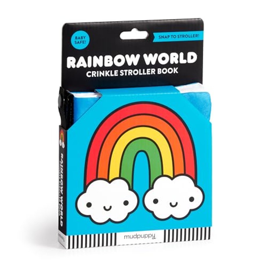 Rainbow World Crinkle Fabric Stroller Book