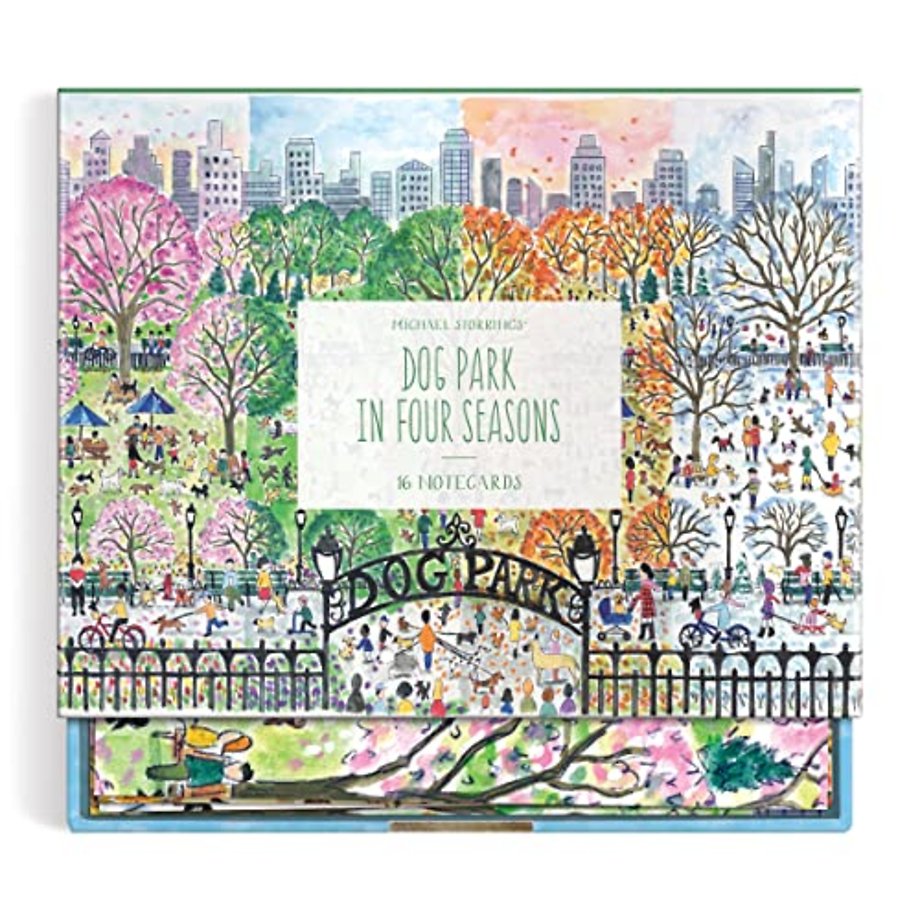 Michael Storrings Dog Park in Four Seasons Greeting Card Assortment