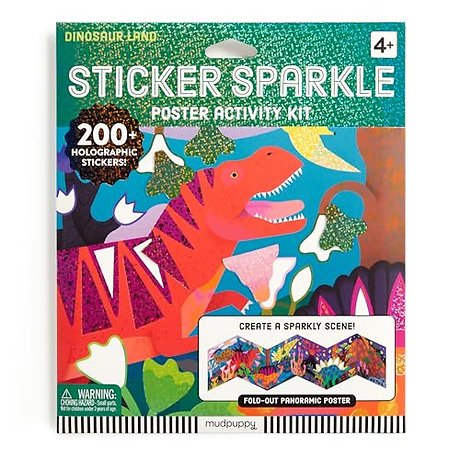 Dinosaur Land Sticker Sparkle Poster Activity Kit