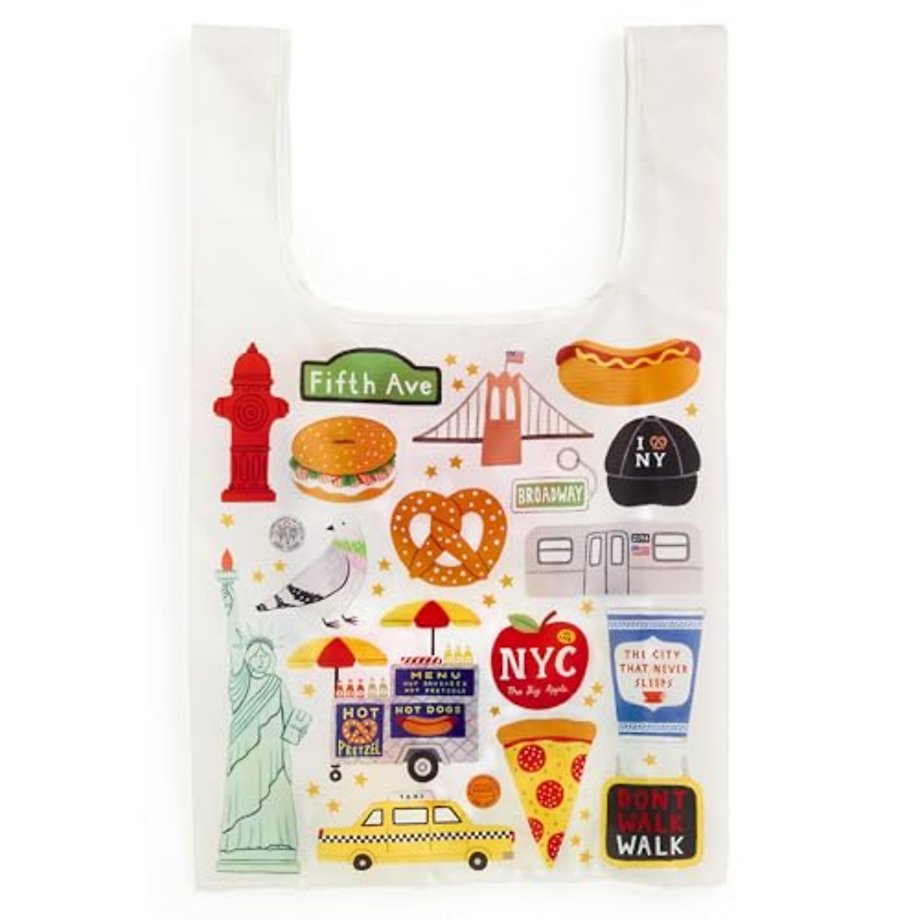 The Big Apple Packable Nylon Tote Bag