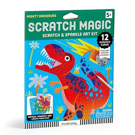 Mighty Dinosaurs Scratch Magic: Scratch & Sparkle Art Kit