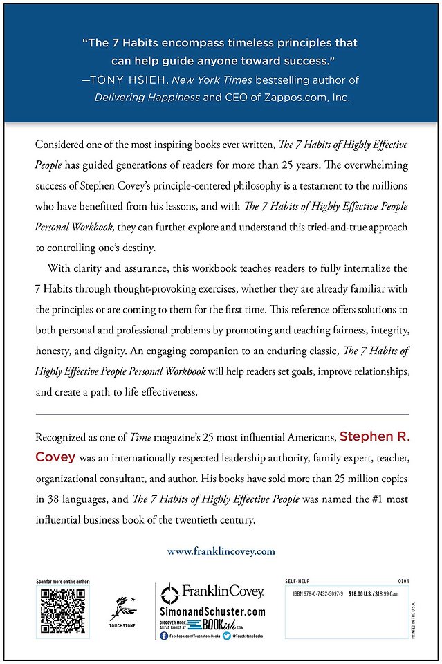 The 7 Habits of Highly Effective People Personal Workbook