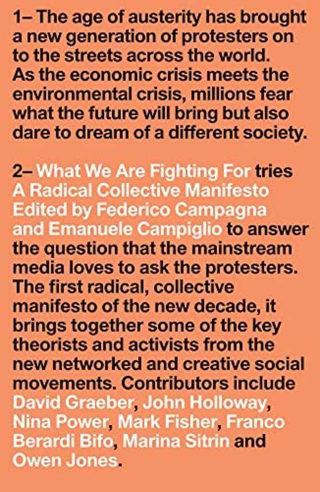 What We Are Fighting For – A Radical Collective Manifesto