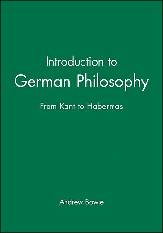 Introduction to German Philosophy – From Kant to Habermas