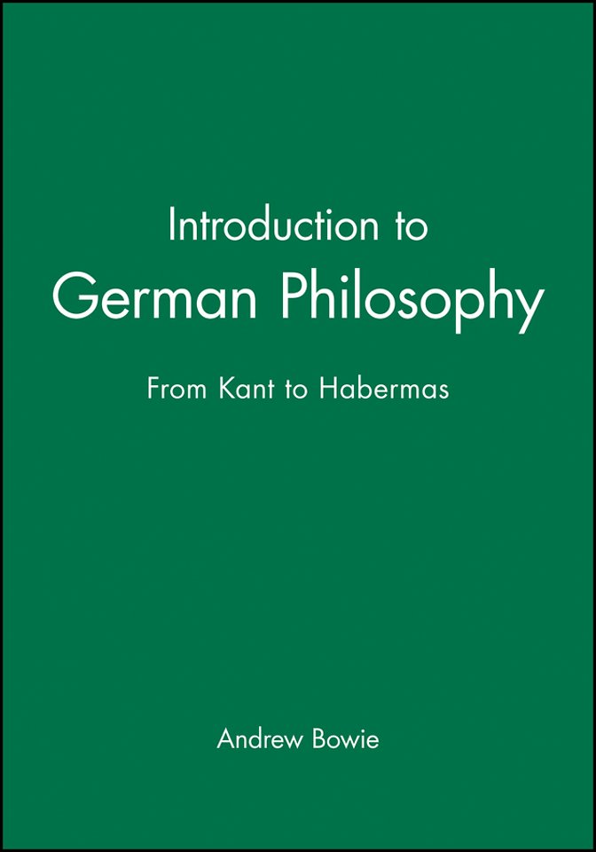 Introduction to German Philosophy – From Kant to Habermas