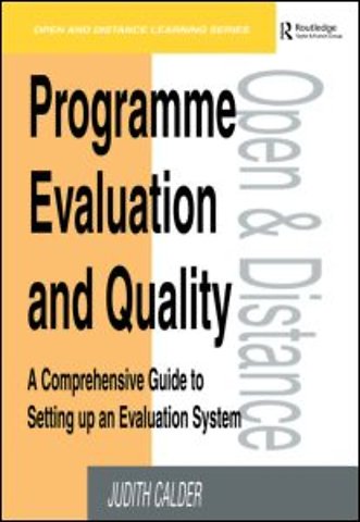 Programme Evaluation and Quality
