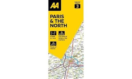 AA Road Map Paris & The North