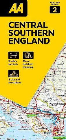 AA Road Map Central Southern England