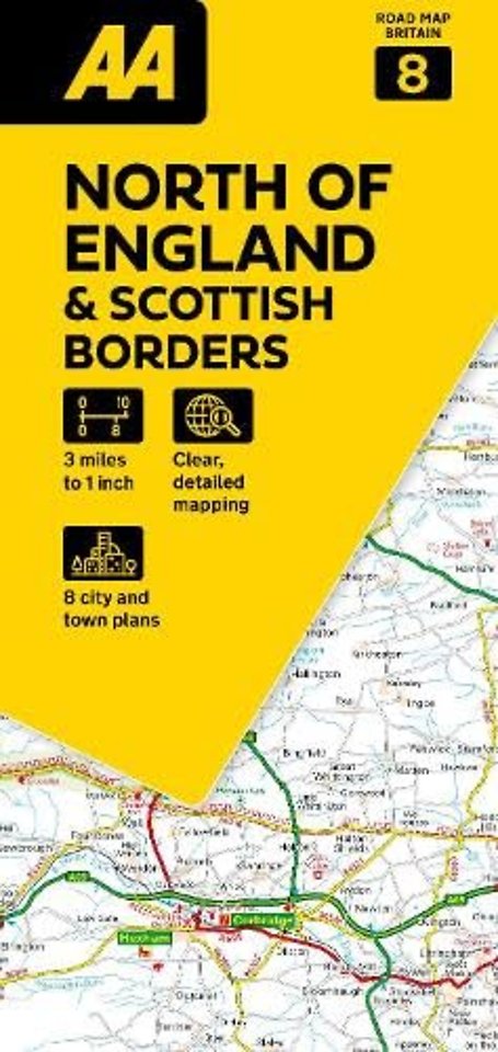 AA Road Map North of England & Scottish Borders