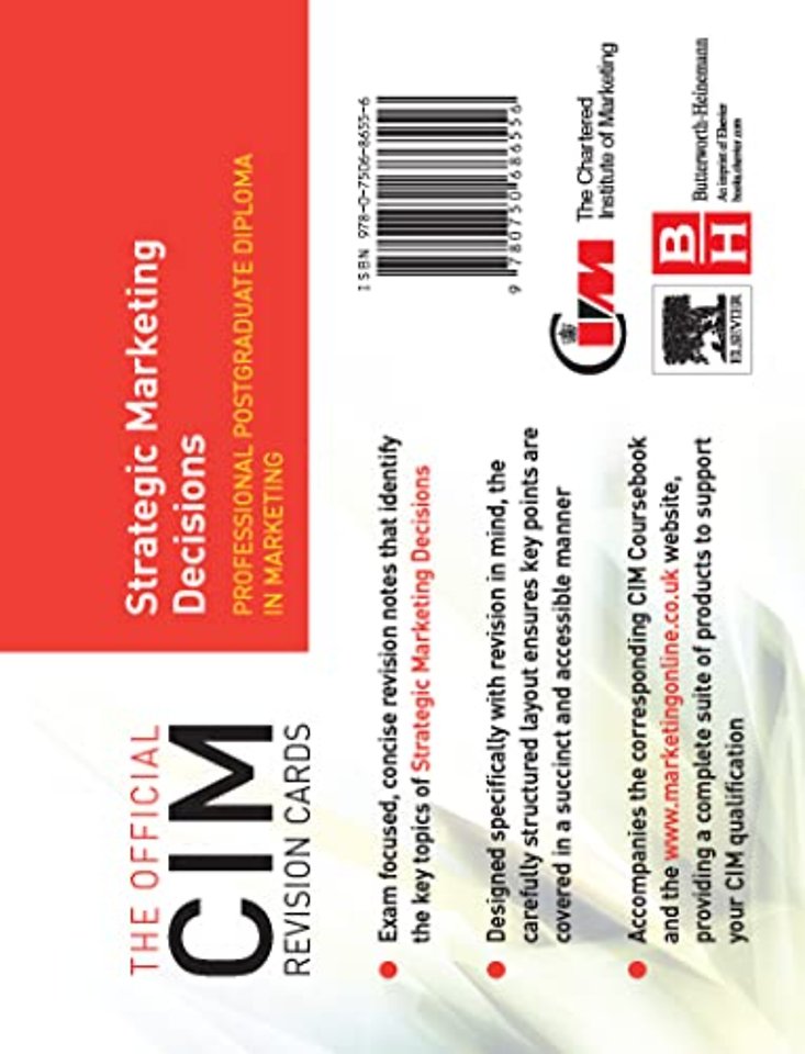CIM Revision Cards Strategic Marketing Decisions
