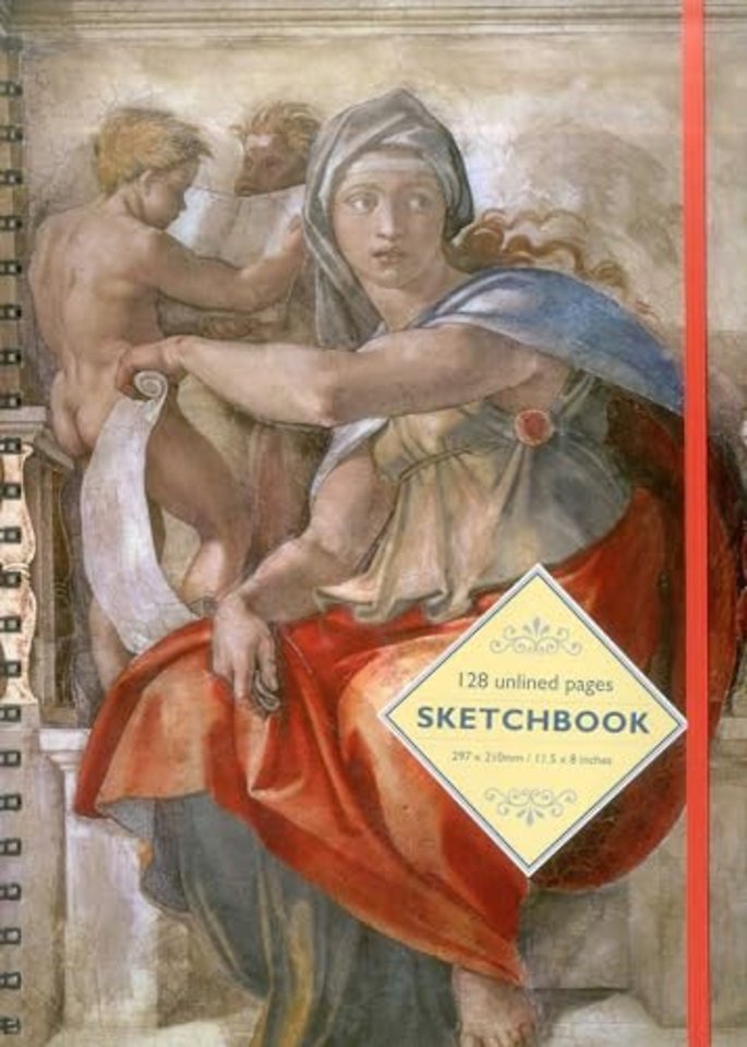Sketchbook - Delphic Sibyl (fresco) the Sistine Chapel: by Michelangelo Buonarroti