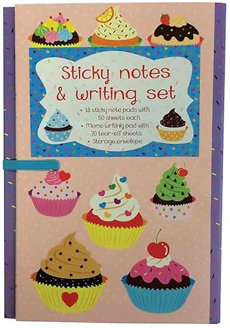 Sticky Notes and Writing Set: Cupcakes