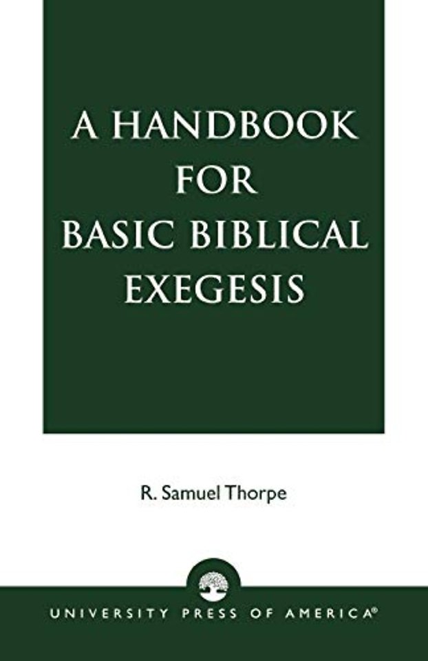 A Handbook for Basic Biblical Exegesis