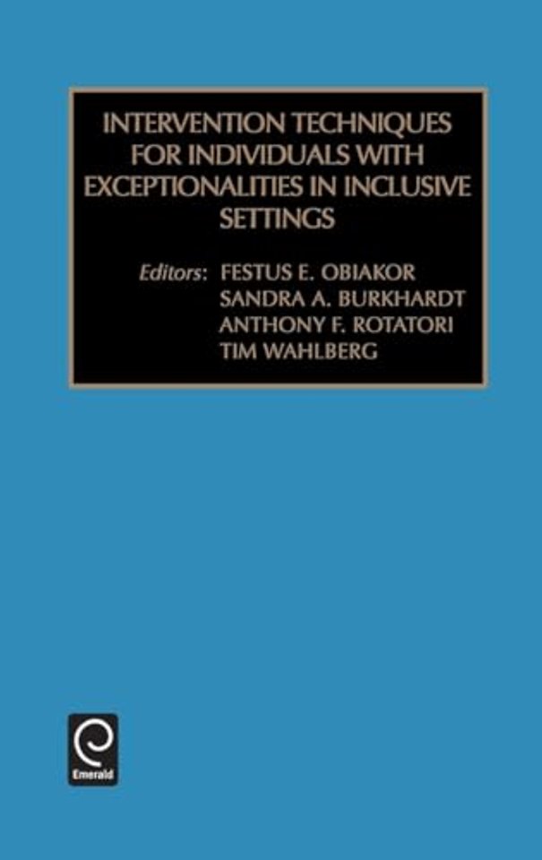 Intervention Techniques for Individuals with Exceptionalities in Inclusive Settings