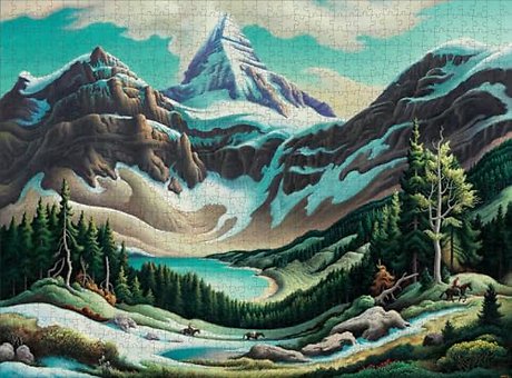 Thomas Hart Benton Trail Riders 1000-Piece Jigsaw Puzzle