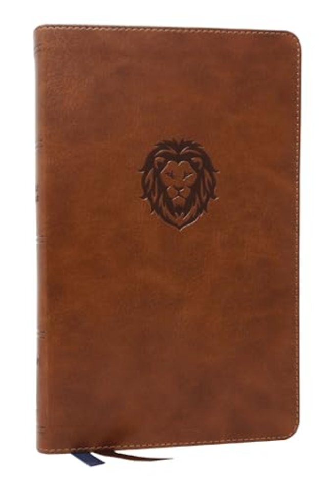 NKJV, Thinline Bible Youth Edition, Leathersoft, Brown, Red Letter, Comfort Print