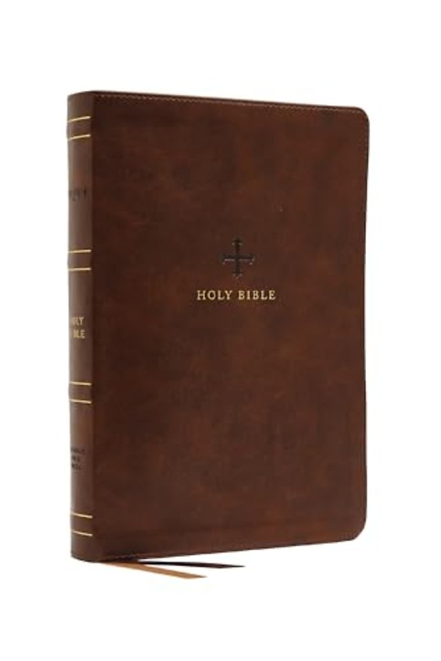 NRSV, Catholic Bible, Standard Personal Size, Leathersoft, Brown, Comfort Print