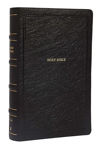 NKJV, End-of-Verse Reference Bible, Personal Size Large Print, Leathersoft, Black, Thumb Indexed, Red Letter, Comfort Print