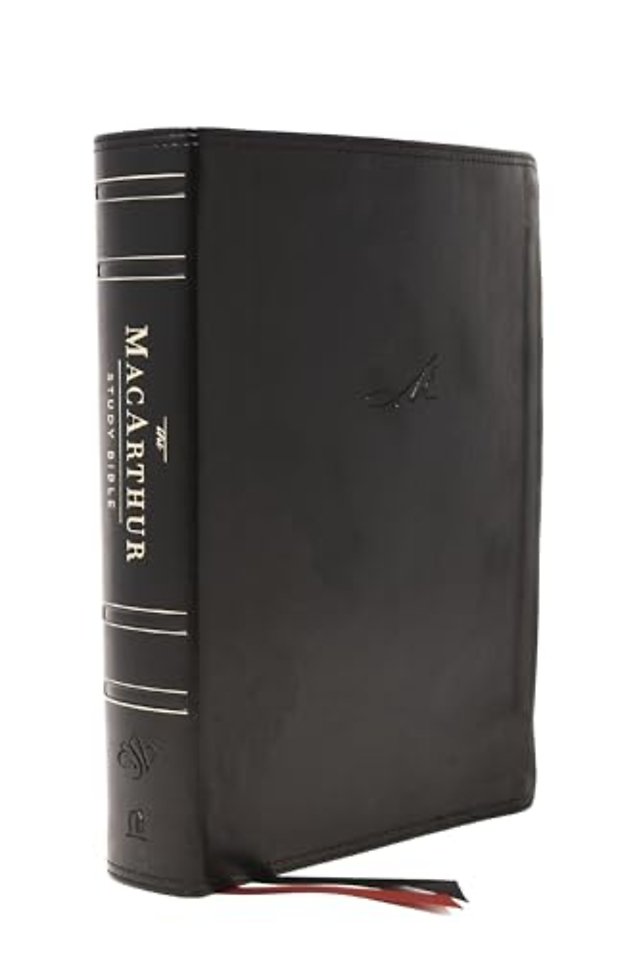 ESV, MacArthur Study Bible, Black Leathersoft, Thumb Indexed