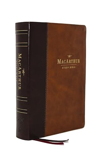 ESV, MacArthur Study Bible, Brown Leathersoft, Thumb Indexed