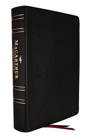 NASB, MacArthur Study Bible, Black Genuine Leather, 1995 Text, Comfort Print