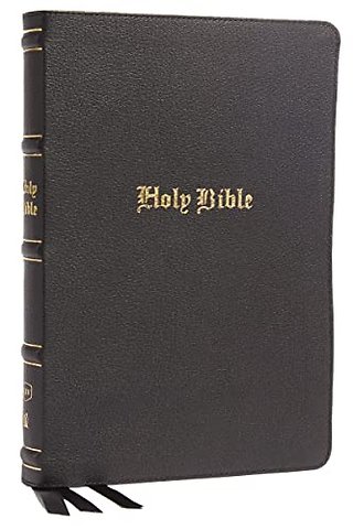 KJV Holy Bible: Large Print Thinline, Black Genuine Leather, Red Letter, Comfort Print: King James Version