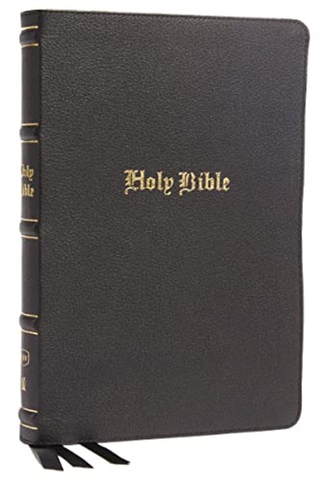 KJV Holy Bible: Large Print Thinline, Black Genuine Leather, Red Letter, Comfort Print: King James Version