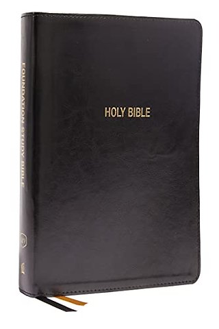 KJV, Foundation Study Bible, Large Print, Leathersoft, Black, Red Letter, Comfort Print