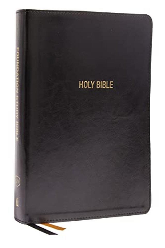 KJV, Foundation Study Bible, Large Print, Leathersoft, Black, Red Letter, Comfort Print