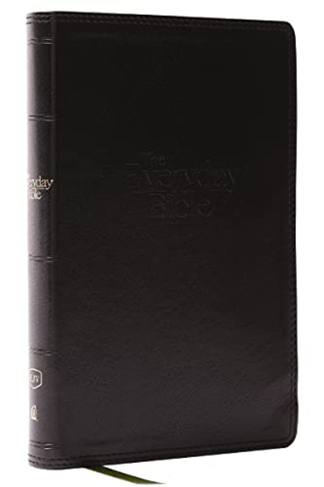 KJV, The Everyday Bible, Black Leathersoft, Red Letter, Comfort Print