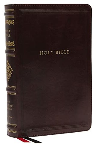 NKJV, Personal Size Reference Bible, Sovereign Collection, Leathersoft, Brown, Red Letter, Thumb Indexed, Comfort Print