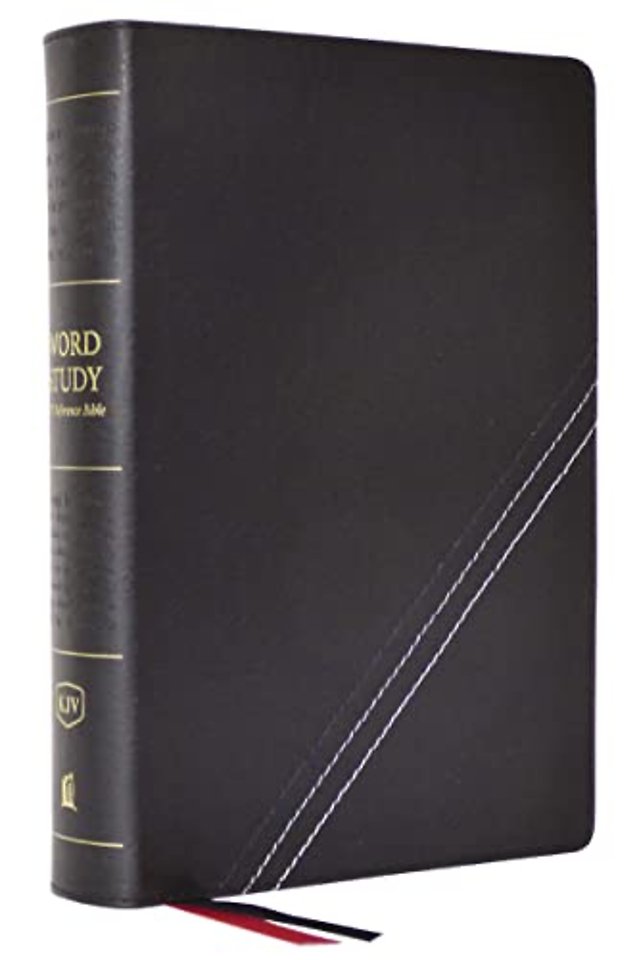 KJV, Word Study Reference Bible, Bonded Leather, Black, Red Letter, Comfort Print