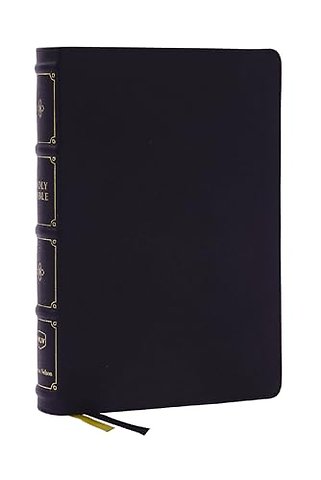 NKJV, Large Print Thinline Reference Bible, Blue Letter, Maclaren Series, Leathersoft, Black, Comfort Print