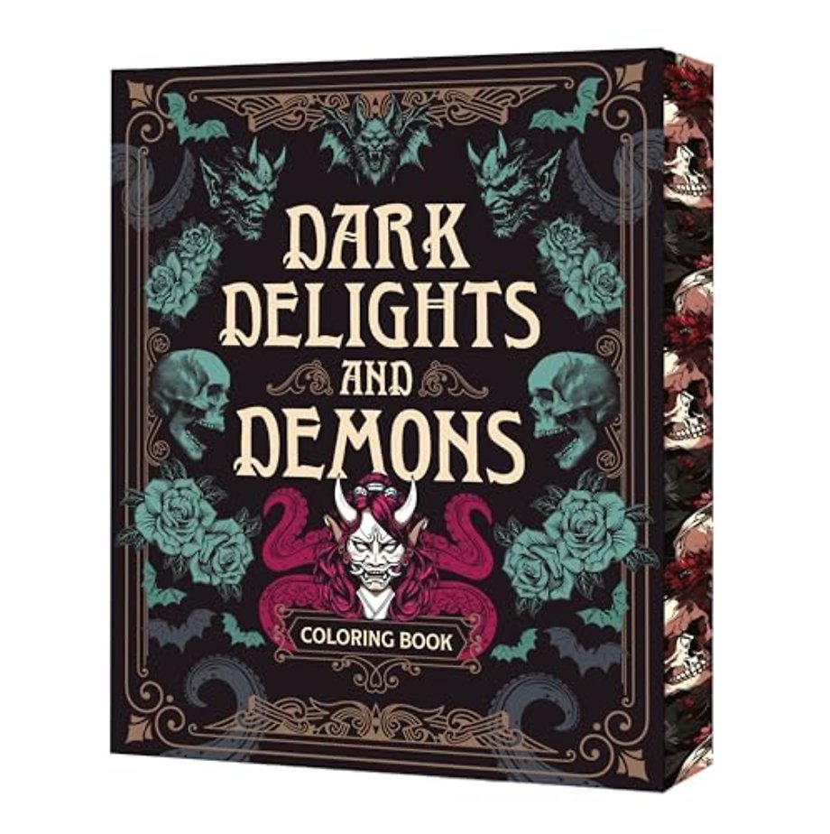 Dark Delights and Demons Coloring Book