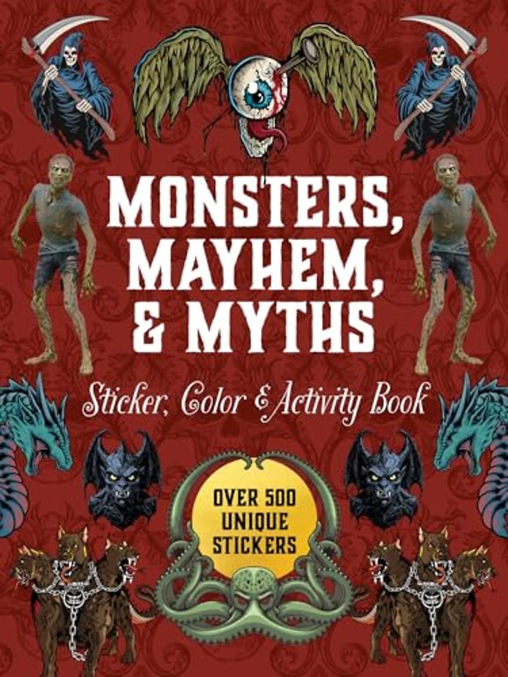 Monsters, Mayhem, and Myths Sticker, Color & Activity Book